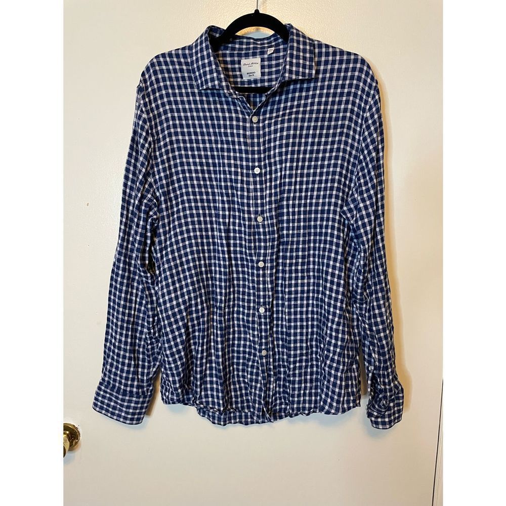 Murano Baird McNutt Slim XL Linen long sleeve Shirt - Picture 3 of 5